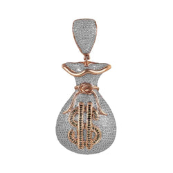 rose gold money bag pendant for men