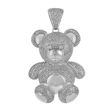 Diamond Teddy Bear Pendant white gold