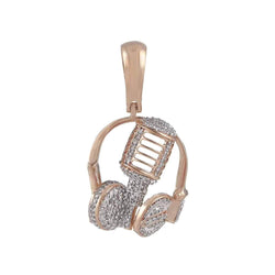 Headphone Necklace Pendant rose gold