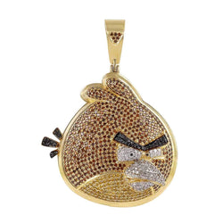 Angry Bird Necklace Pendant yellow gold