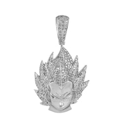 Dragon Ball Z Vegeta Necklace Pendant white gold