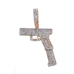 Gun Diamond Pendant rose gold