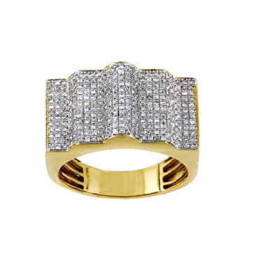 0.82 Cts. Diamond Step Design Men's Ring By Fehu Jewel