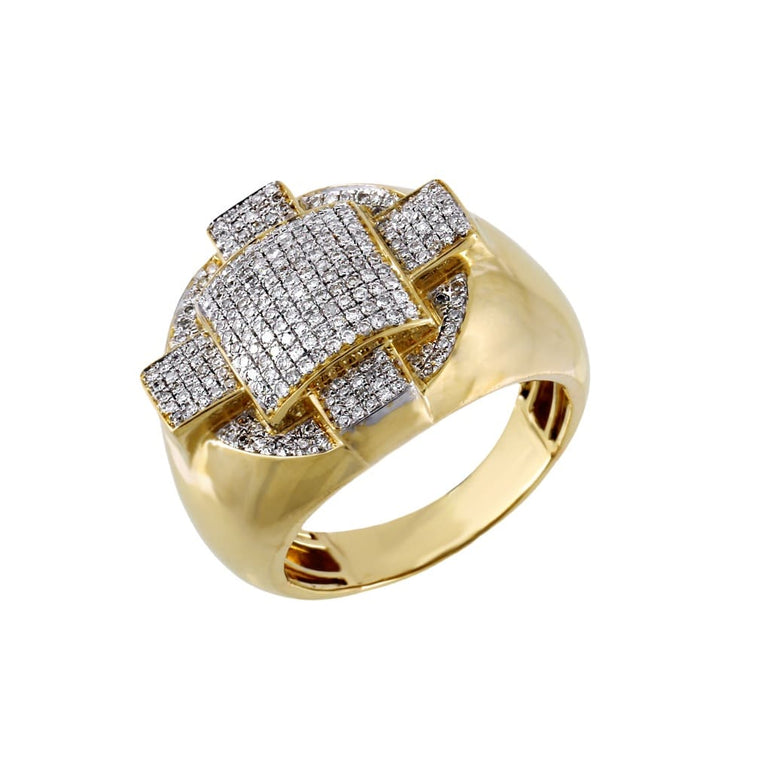 0.61 Cts. Round Cut Diamond Men's Ring By Fehu Jewel