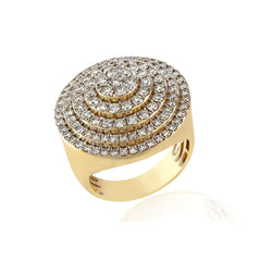 2.53 Cts. Diamond Cluster Men's Round Ring By Fehu Jewel