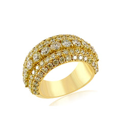 4.62 Cts. Diamonds Gold  Men's Ring By Fehu Jewel