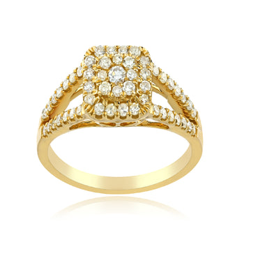 1/2 Ct Round-Cut Diamond Engagement Ring By Fehu Jewel