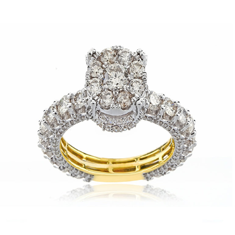 3Ct Wt. Natural Diamond Bridal Ring Set By Fehu Jewel