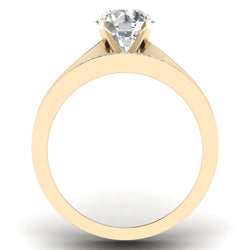 Solitaire Engagement Ring Set With 1Ct Natural Diamond