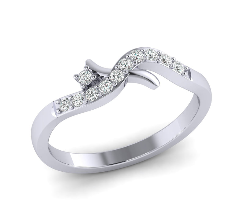 Fehu Jewel Bridal Halo Ring Set With 1/5ct Natural Diamonds.