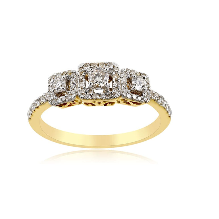 1/2 Ct. Wt. Natural Diamond  Engagement Ring by Fehu Jewel