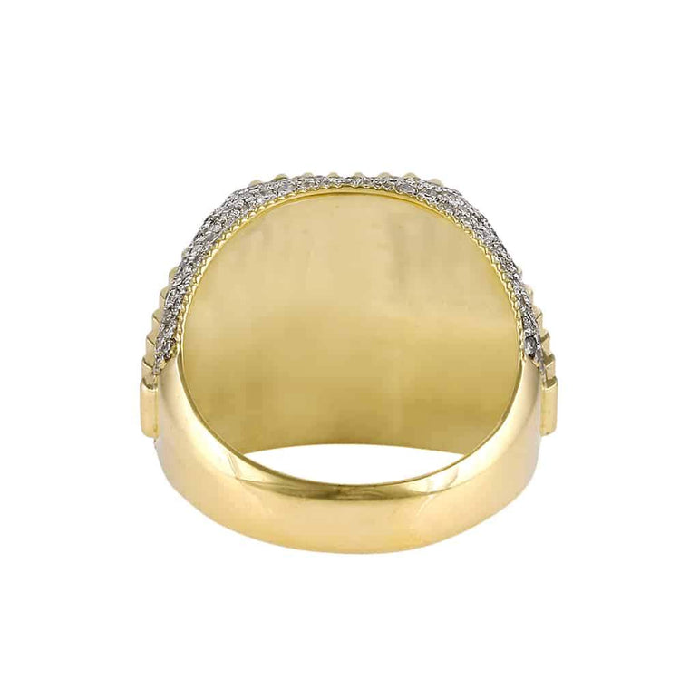 white gold Hip Hop Diamond Ring for Men