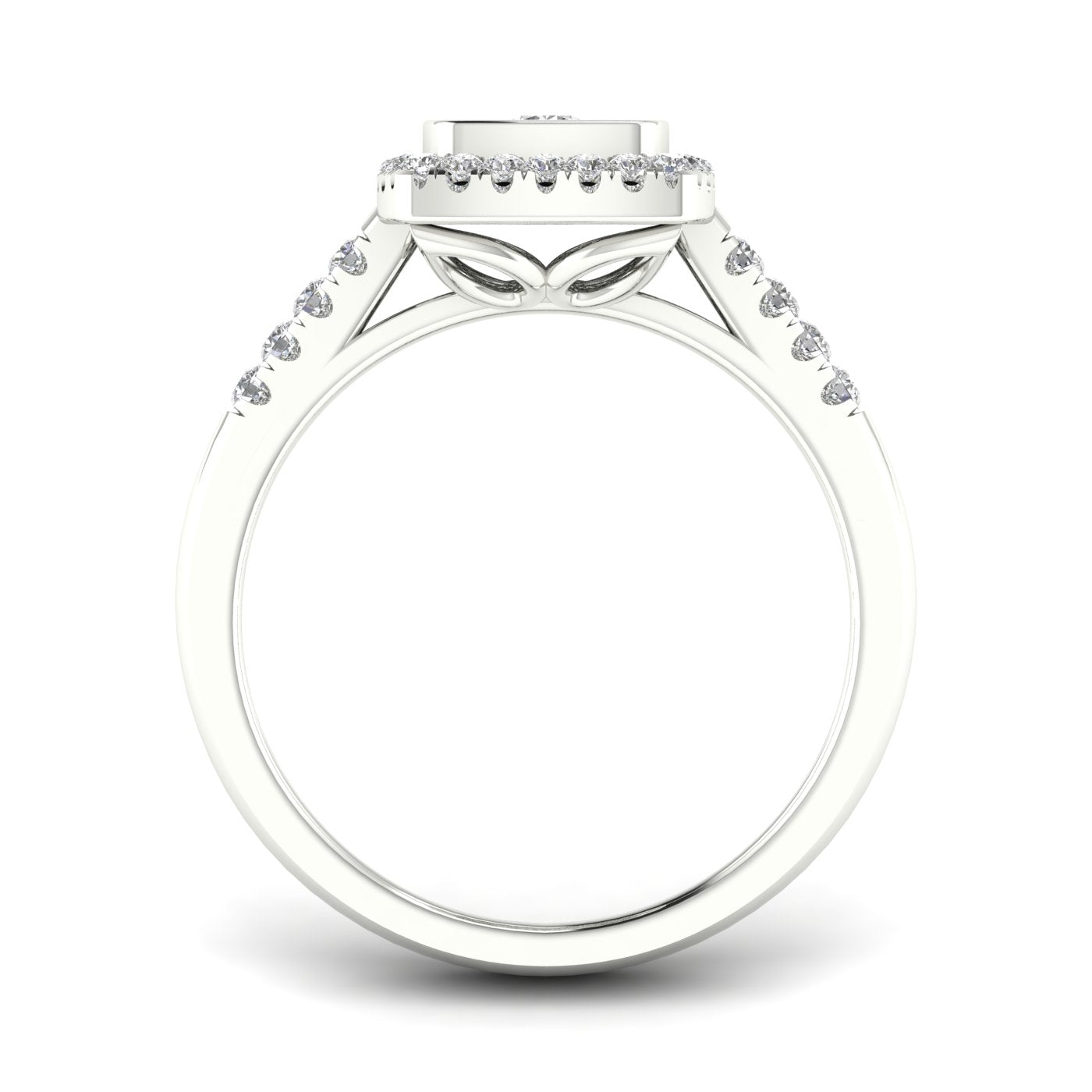 Fehu Jewel Bridal Halo Ring Set With 1/2ct Natural Diamonds.