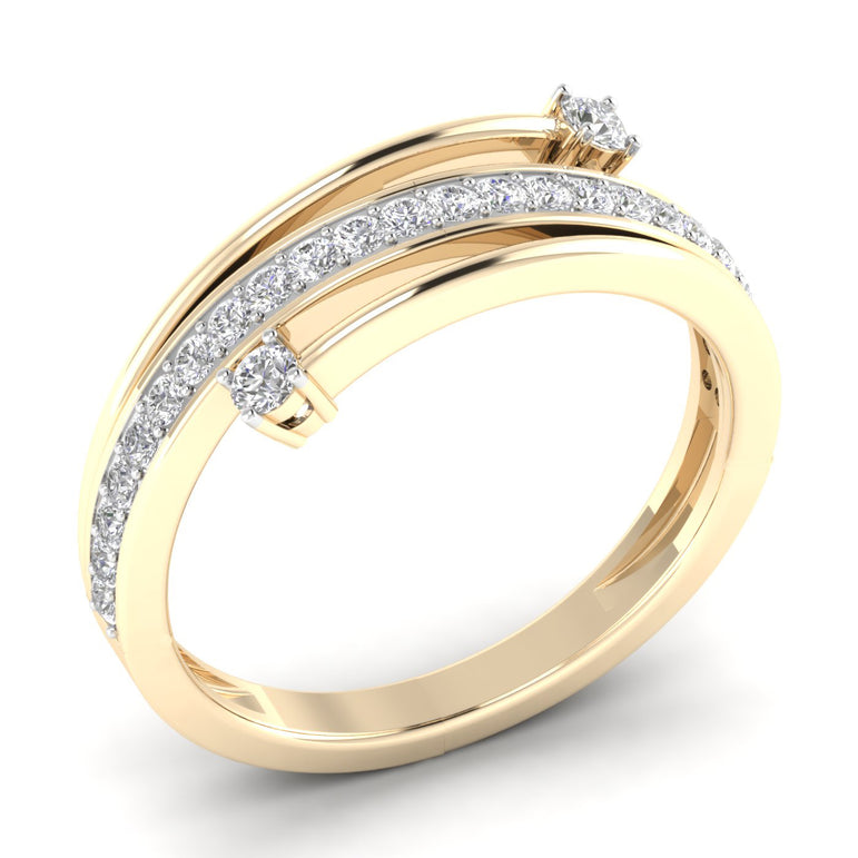 Fehu Jewel Bridal Halo Ring Set With 1/3ct Natural Diamonds.