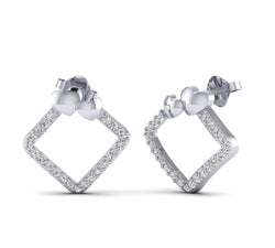 1/8ct Round Diamond Earrings 14K, 10K, Gold & 925 Silver By Fehu Jewel