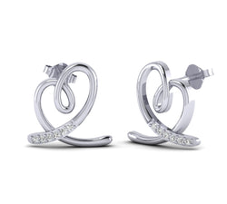 1/10ct Round Diamond Earrings 14K, 10K, Gold & 925 Silver By Fehu Jewel