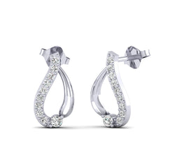1/5ct Round Diamond Earrings 14K, 10K, Gold & 925 Silver By Fehu Jewel