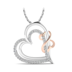 Heart Women Pendant With 1/5 CT's. Natural Diamond By Fehu Jewel