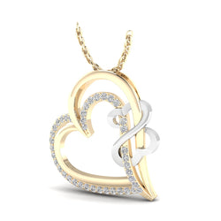 Heart Women Pendant With 1/5 CT's. Natural Diamond By Fehu Jewel